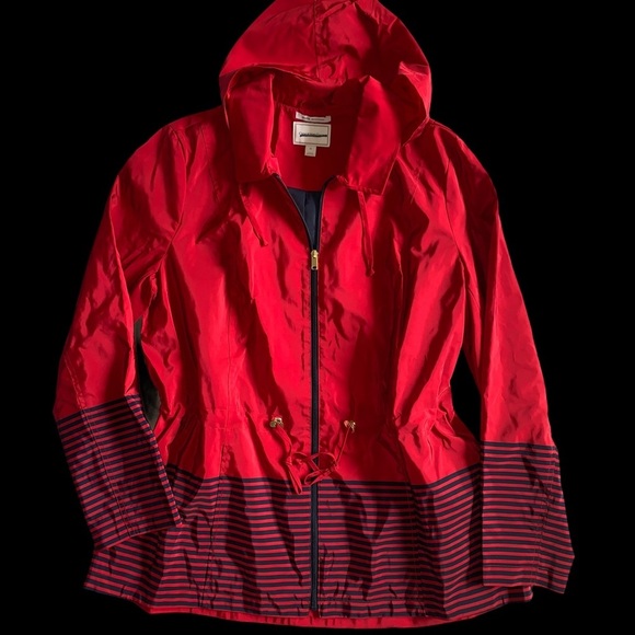 Charter Club Red & Navy Water Resistant Jacket - Picture 1 of 7